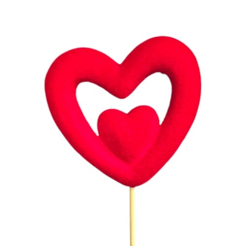 Velvet Heart Pick Red